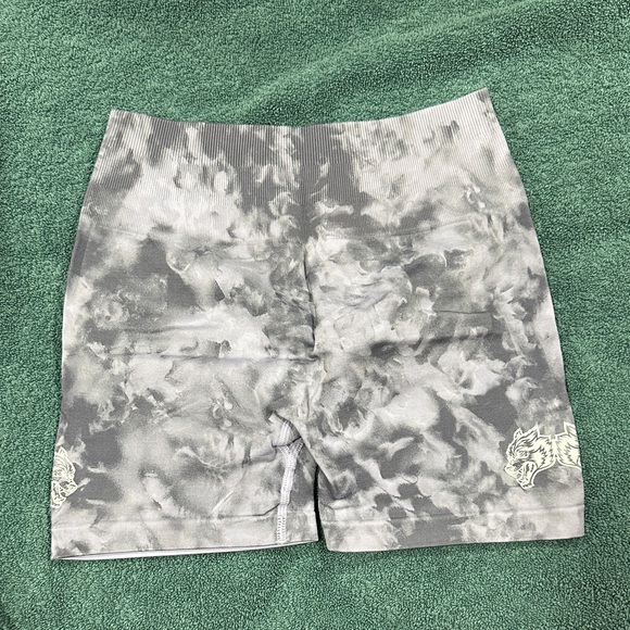 Darc Sport Pants - Darc Sport Gray Tie-Dye Women's Athletic Shorts
